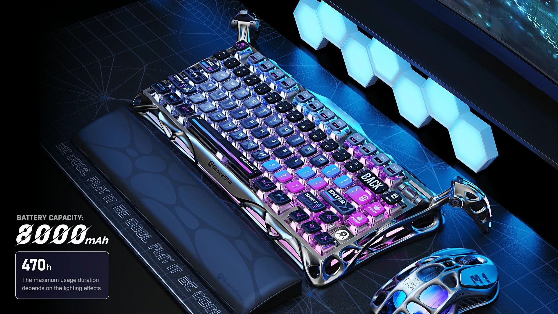 75 wireless mechanical keyboard for pc gaming RGB keebs gravastar mercury k1 pro