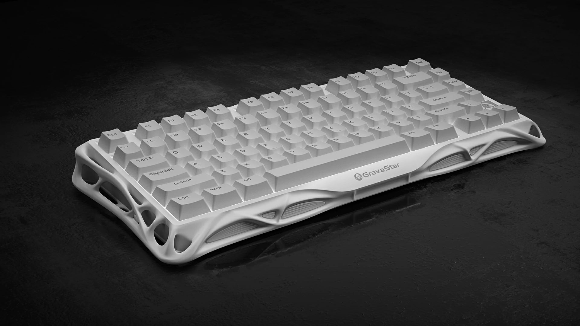 gravastar Mercury K1 Lite Snow White gaming keyboard RGB keyboard compact keyboard USB-C keyboard tactile keyboard backlit keyboard office keyboard ergonomic keyboard reliable keyboard