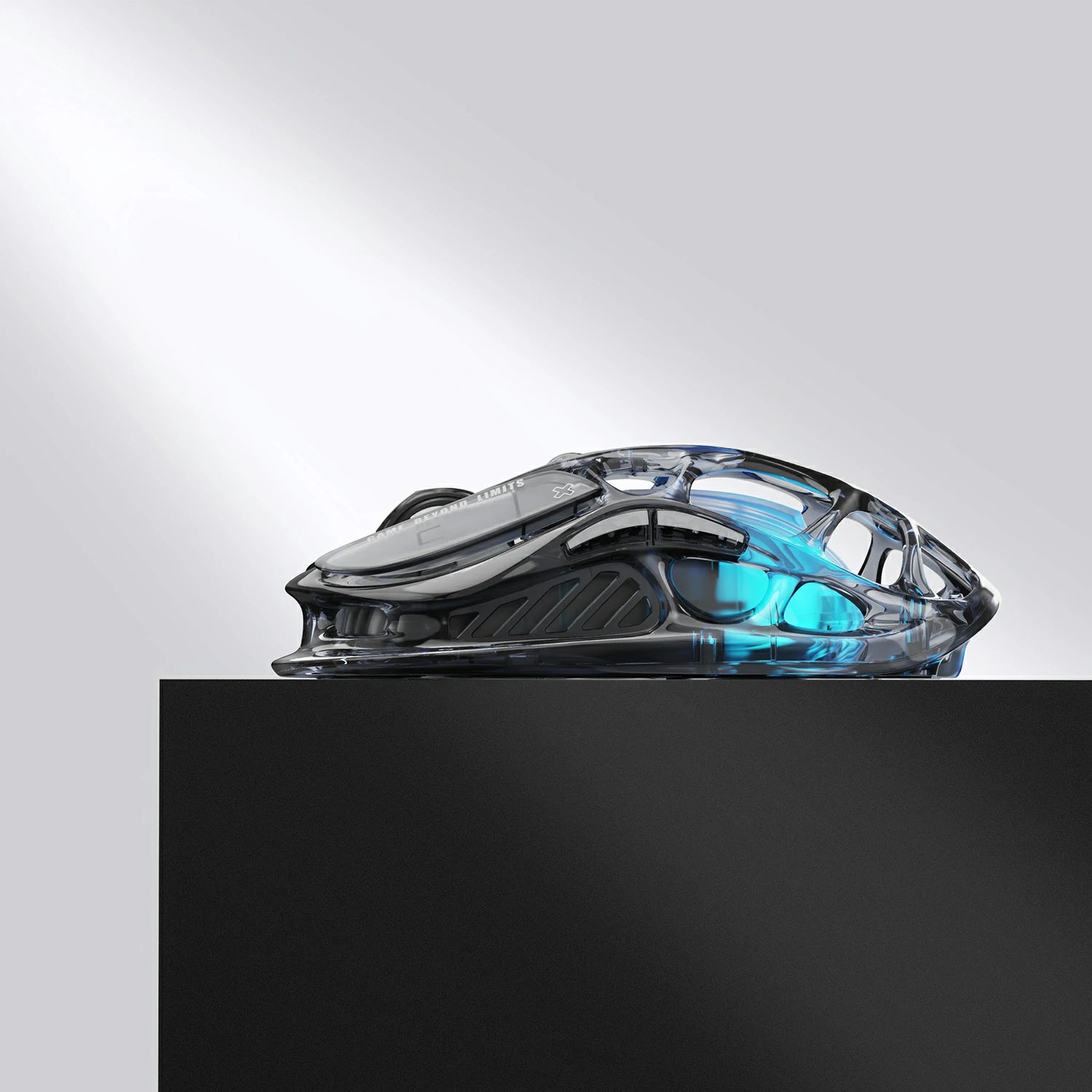 gravastar Mercury M2 Transparent Black gaming mouse durable materials modern design for enhanced longevity