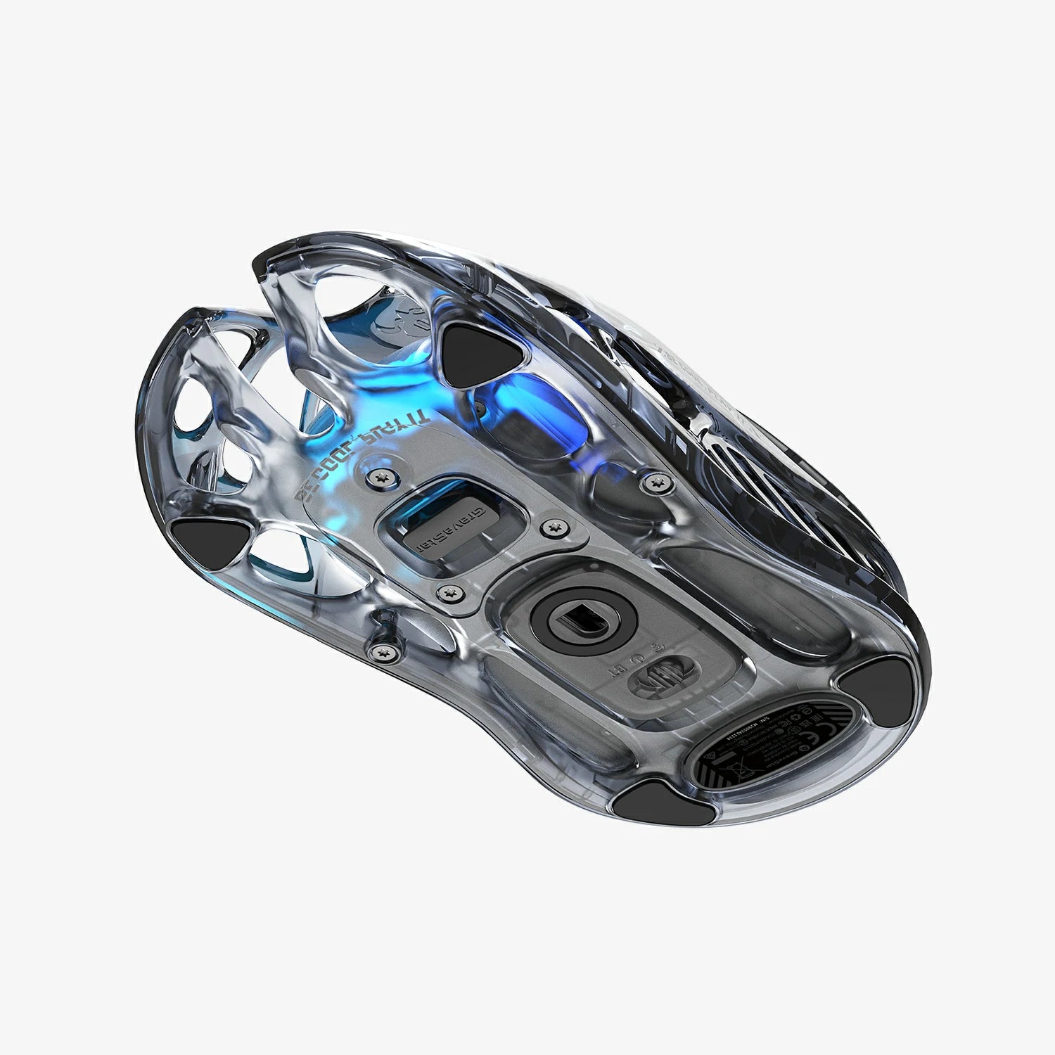 gravastar Mercury M2 Transparent Black gaming mouse fully programmable buttons custom macros for tailored gaming experience