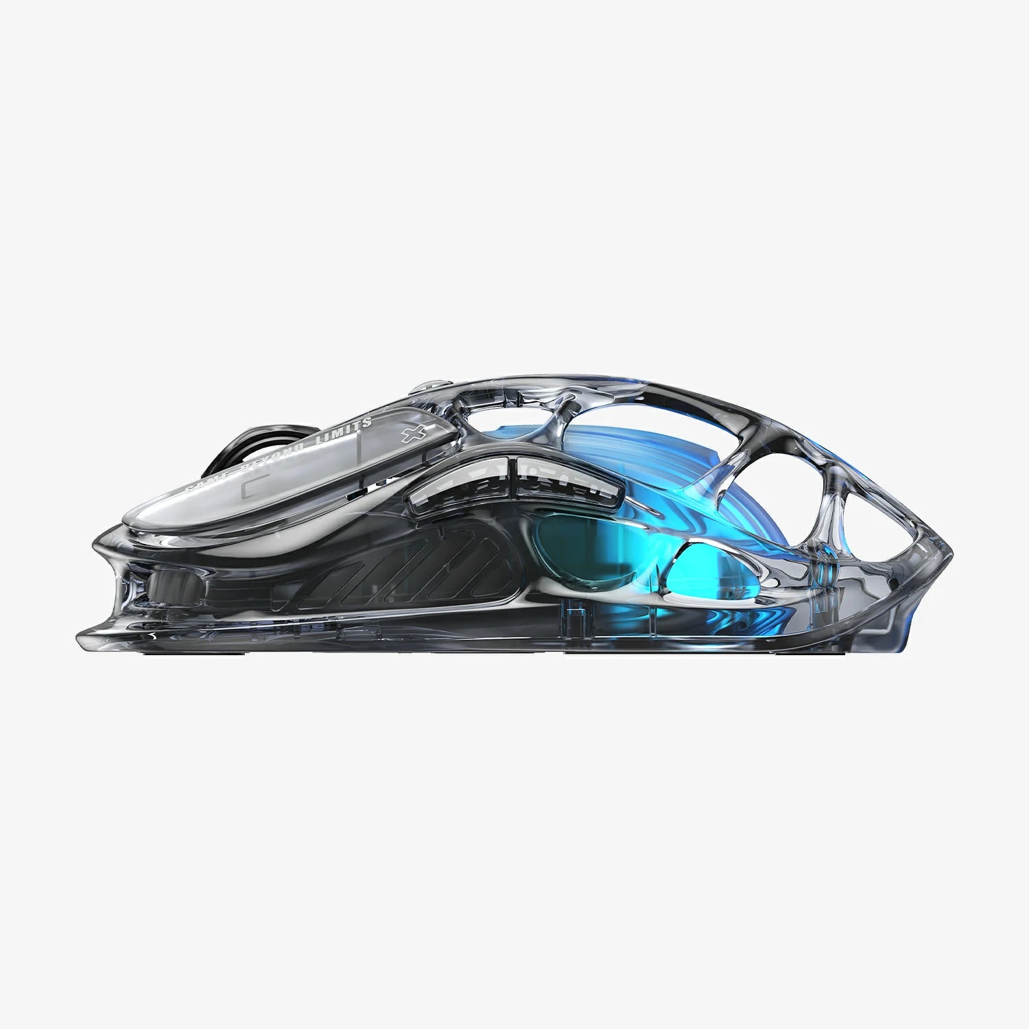 gravastar Mercury M2 Transparent Black gaming mouse lightweight design maximum control for enhanced gameplay