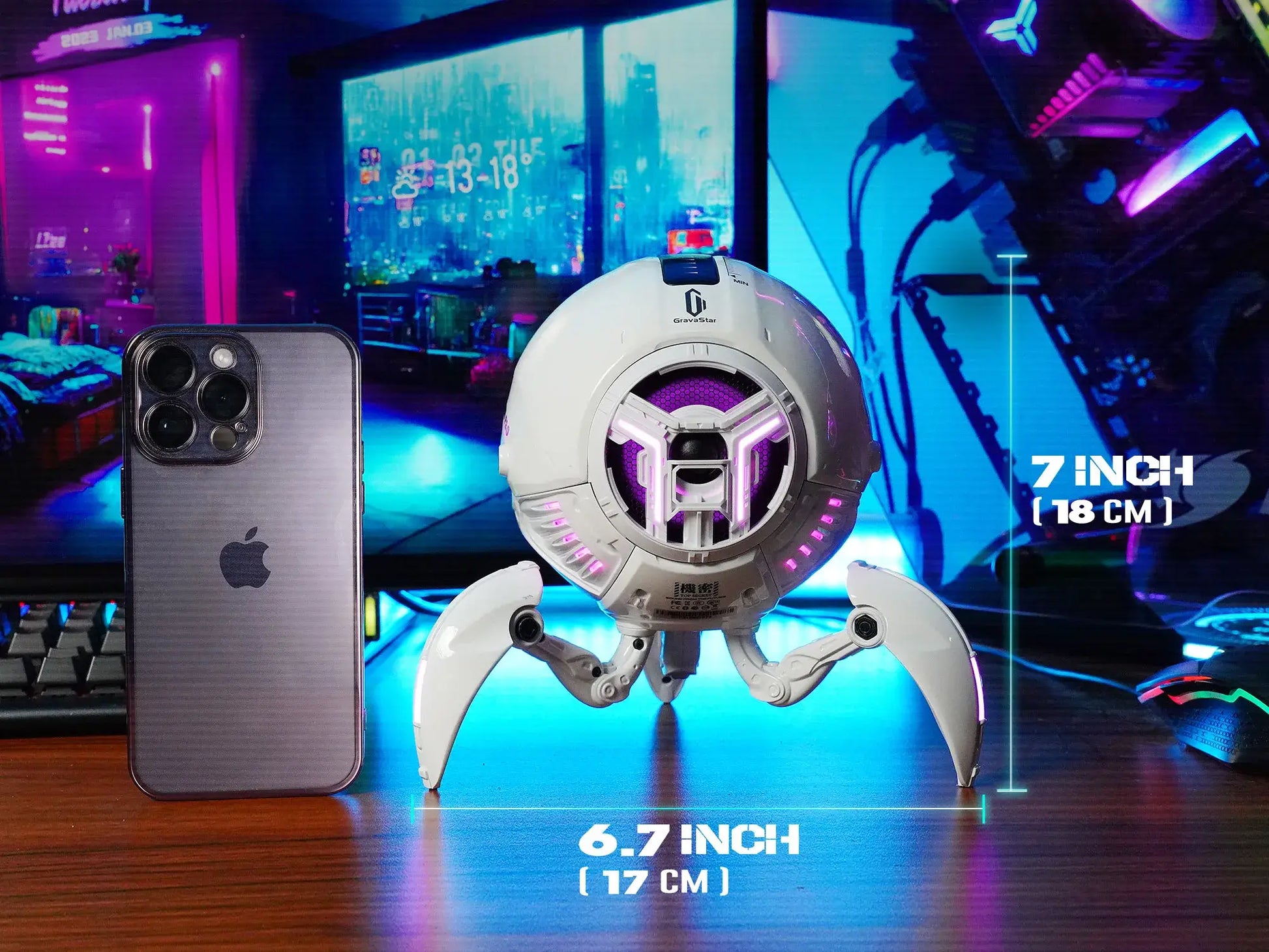 Experience Stellar Sound with GravaStar Mars 20W Bluetooth 5.0 Speaker -  Unleash the Power of Music!